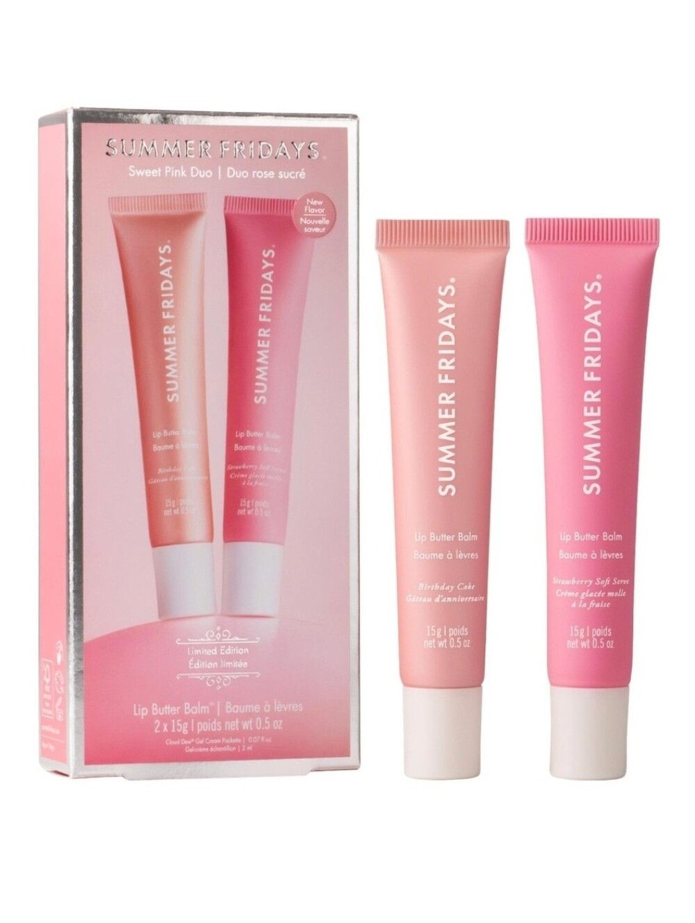 LIMITED EDITION Summer Fridays Sweet Pink Duo Lip Butter Set